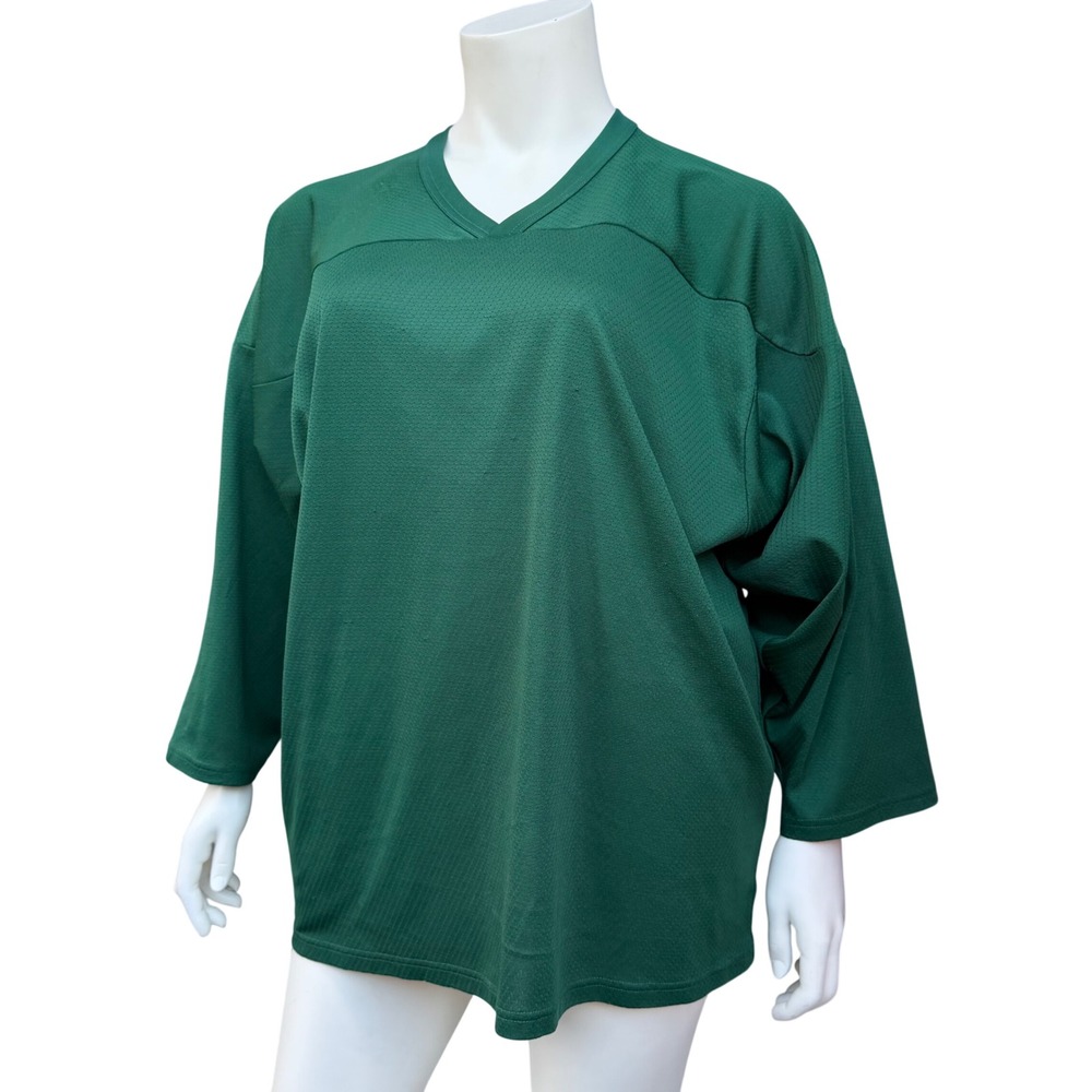 CCM‎ Hockey Jersey Forest Green 69 Graphic Vintage Sportswear Blokecore XL